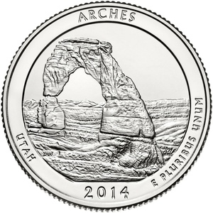 2014 Quarter - P - Arches reverse